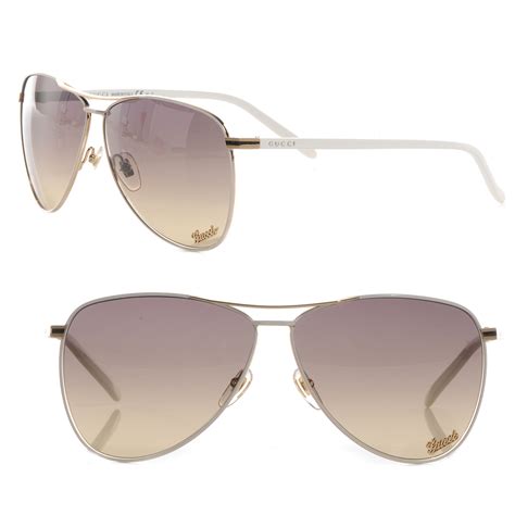 gucci white sunglasses women's|brand new gucci white sunglasses.